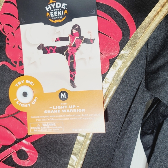 NEW Kids Light Up Snake Warrior Costume Size M - Picture 3 of 3